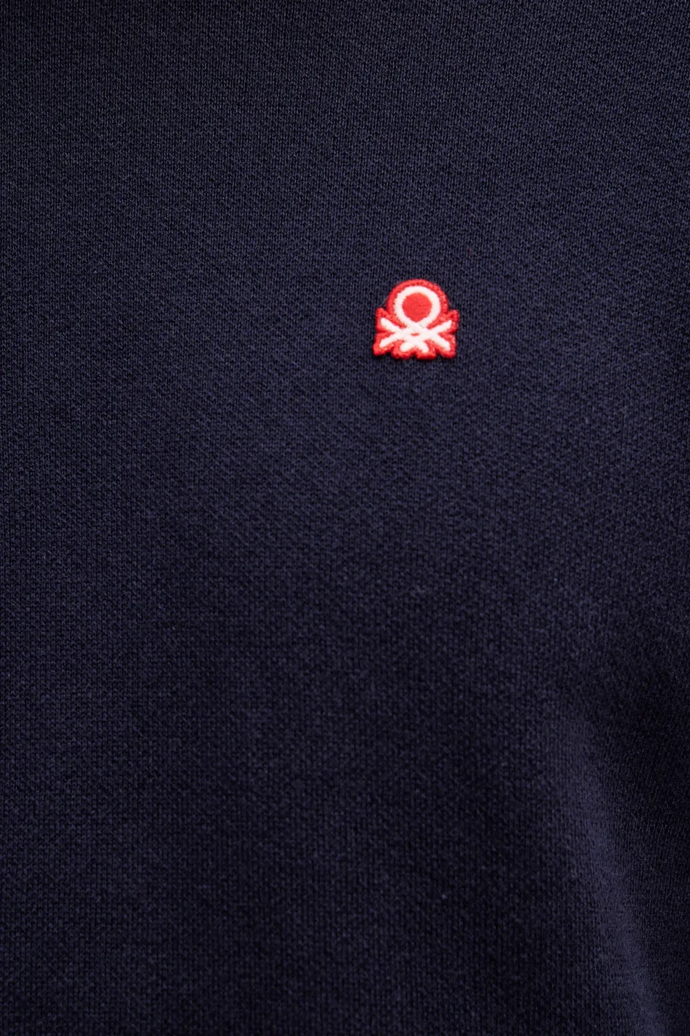 Benetton Sweater met logopatch Blauw