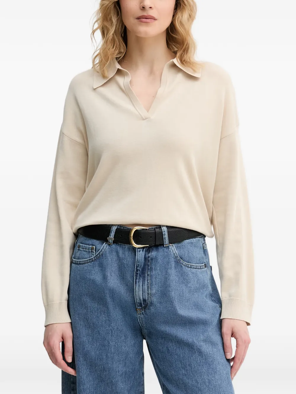 Benetton polo-collar sweater