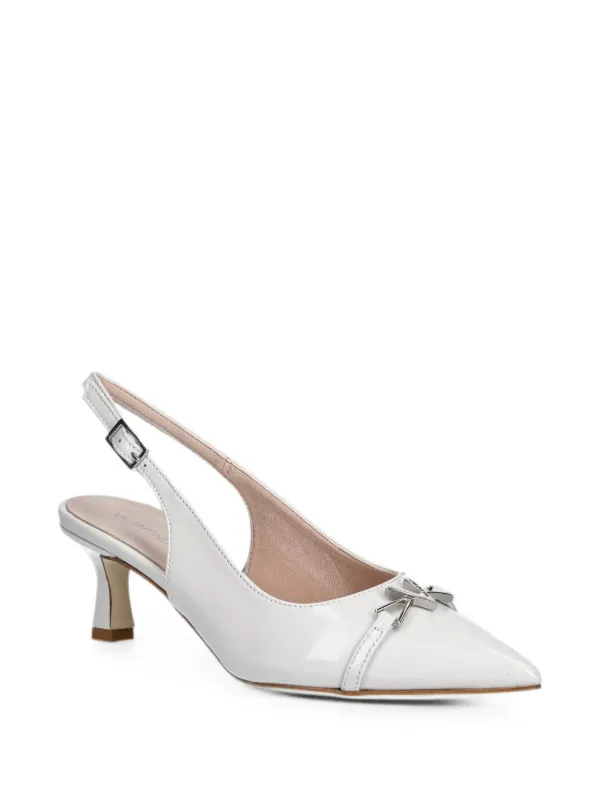 ヴァレンティノ Vロゴ スリングバック パンプス 35.5 Valentino Garavani Vロゴ スリングバック パンプス | シルバートーン