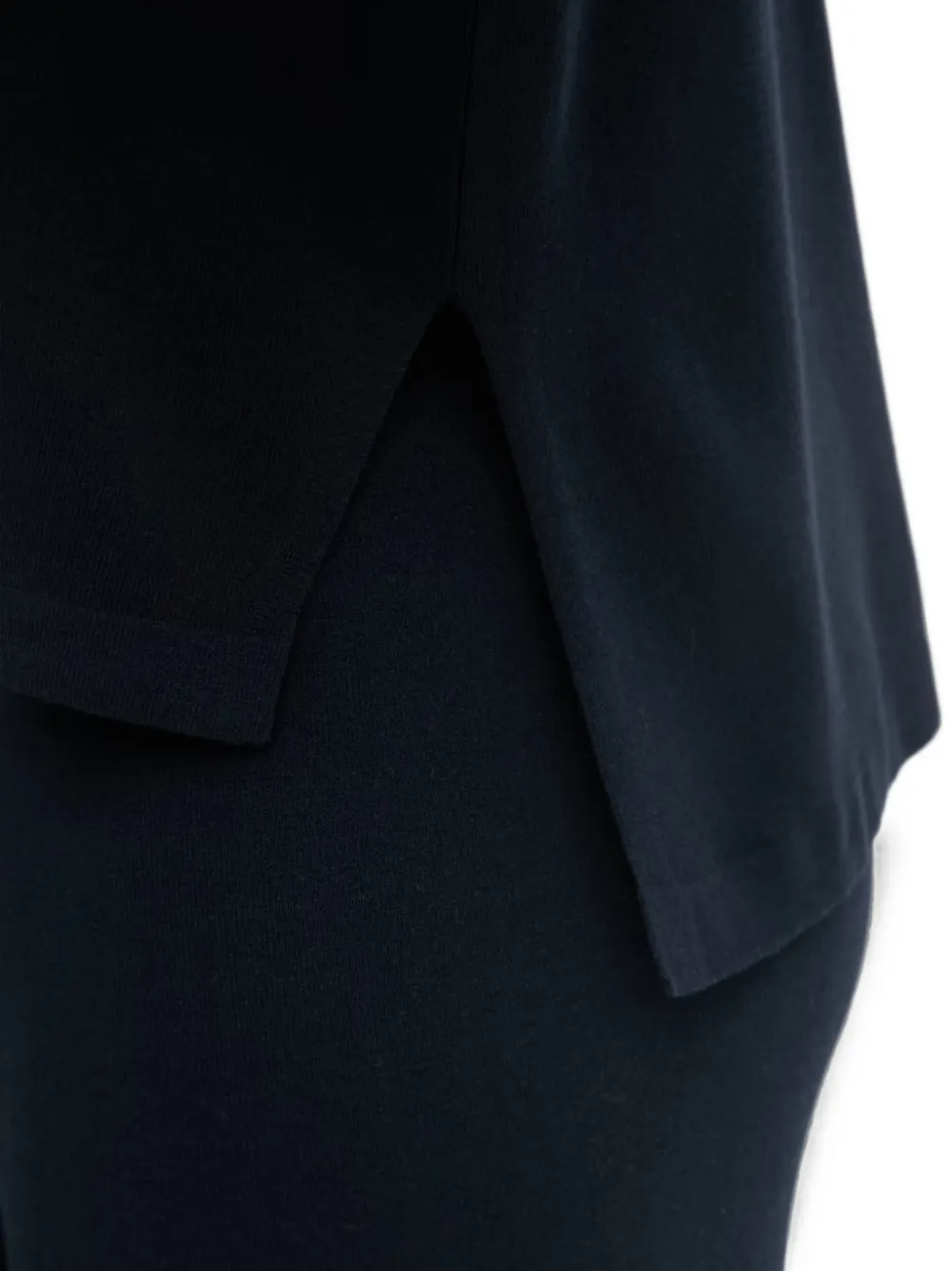 Benetton Hoodie met trekkoord en zijsplit Blauw