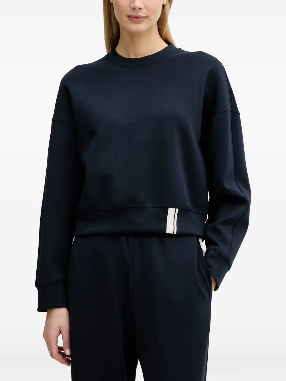 Benetton logo-embroidered sweatshirt - Blau