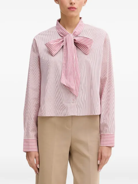 Benetton striped pussy-bow shirt