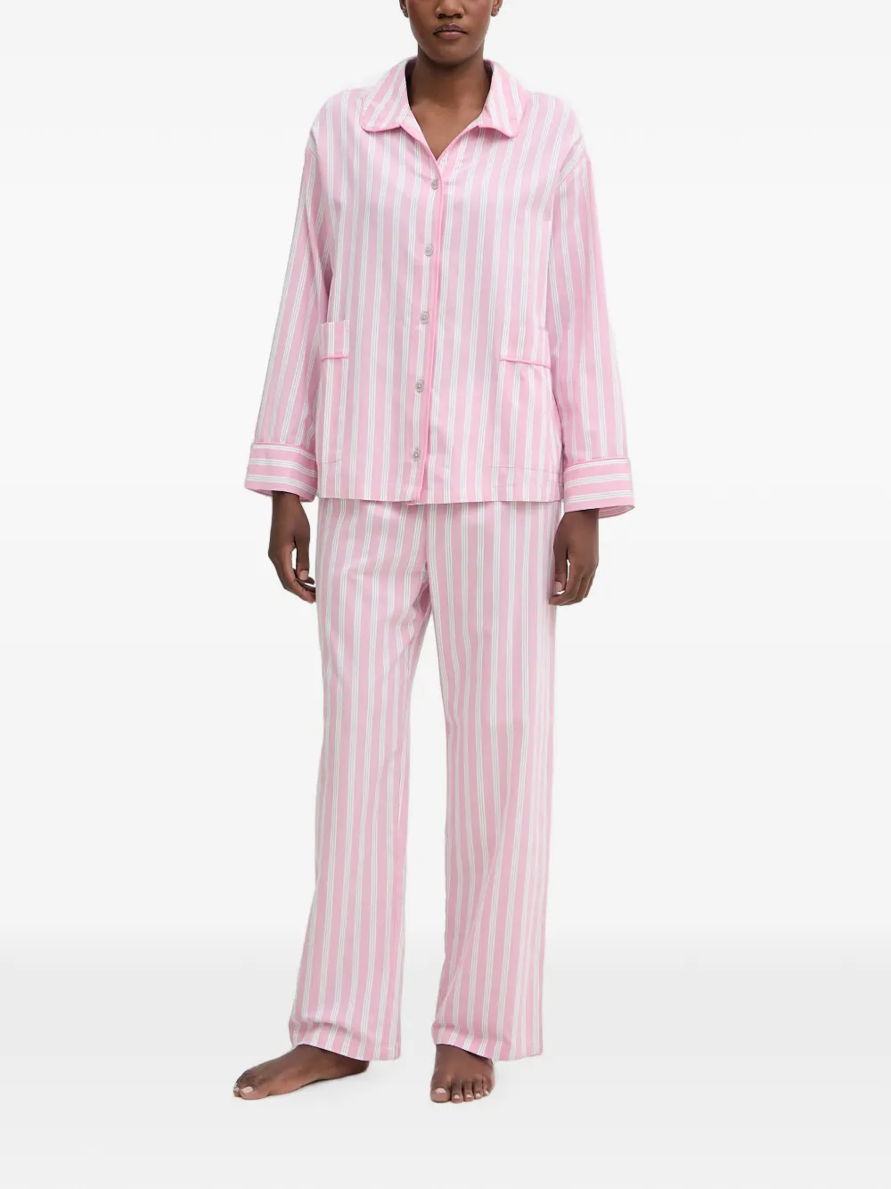 Benetton striped cotton pajamas - Rosa