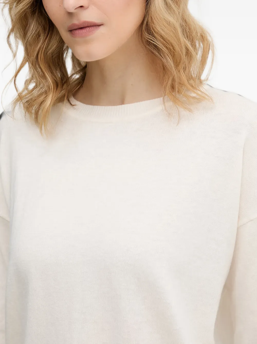 Benetton Trui met cropped mouwen Wit