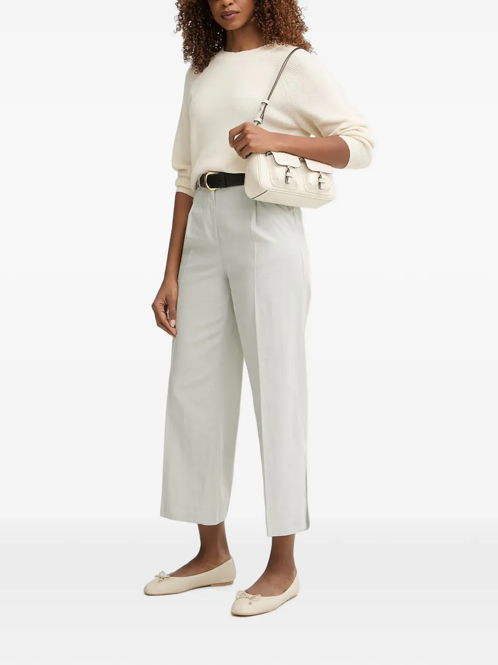 Benetton Geplooide broek Grijs
