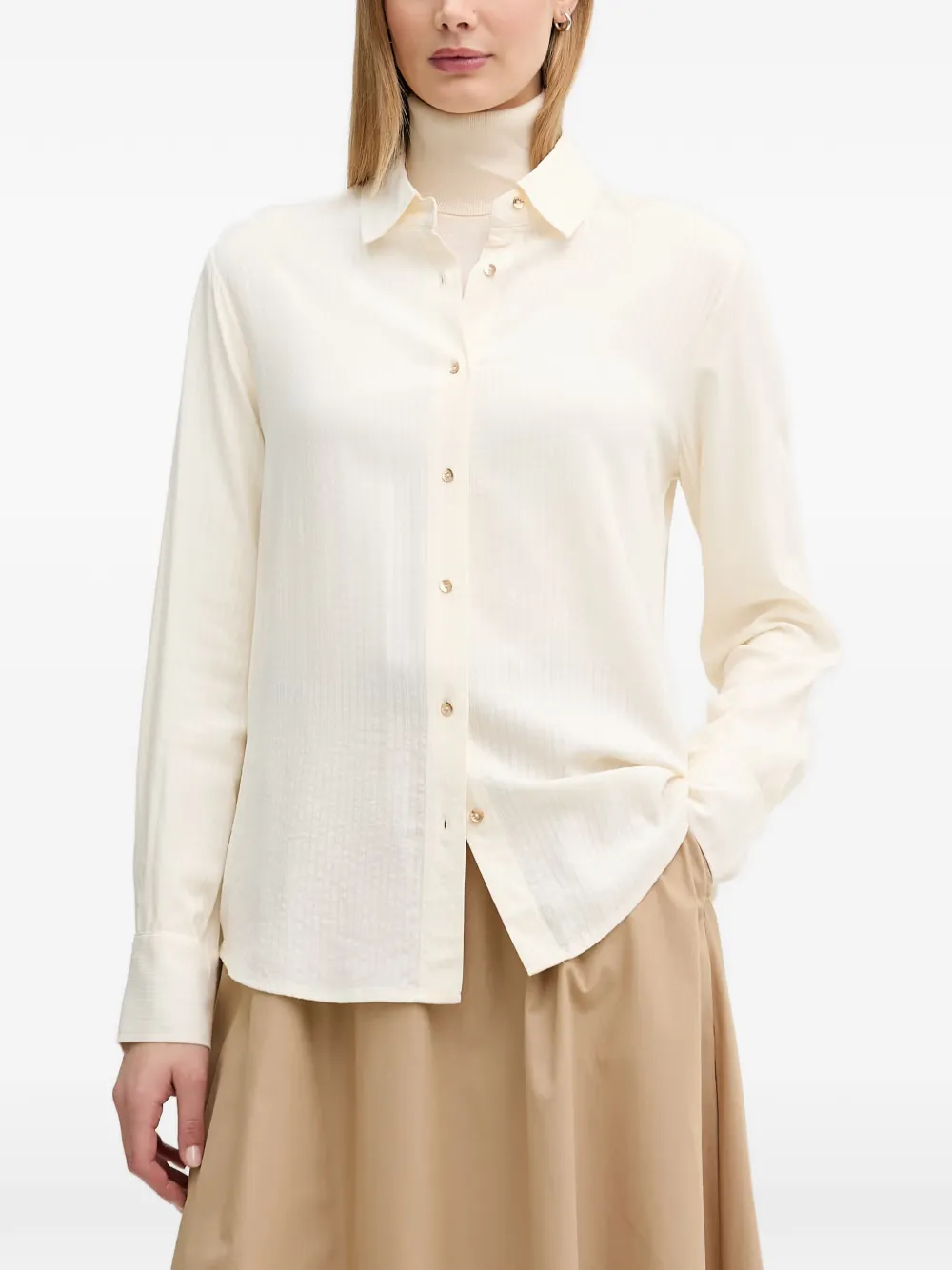 Benetton striped button-down shirt - Nude