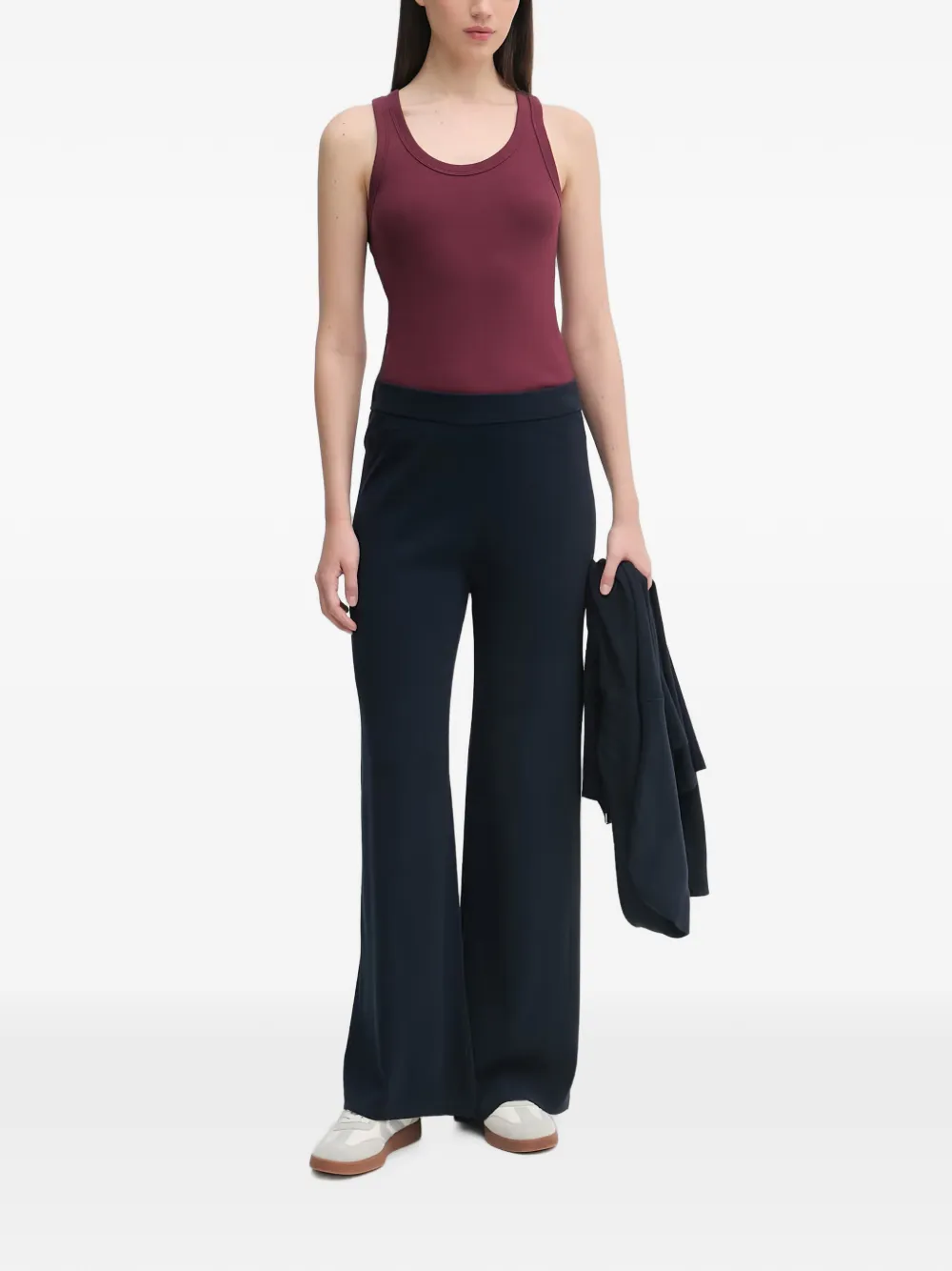 Benetton Broek met wijde pijpen Blauw