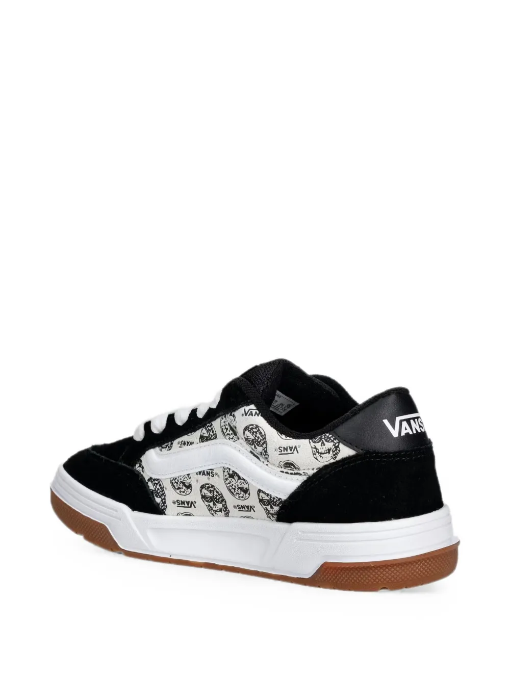 Vans Kids Hylane skull-print panelled sneakers Zwart