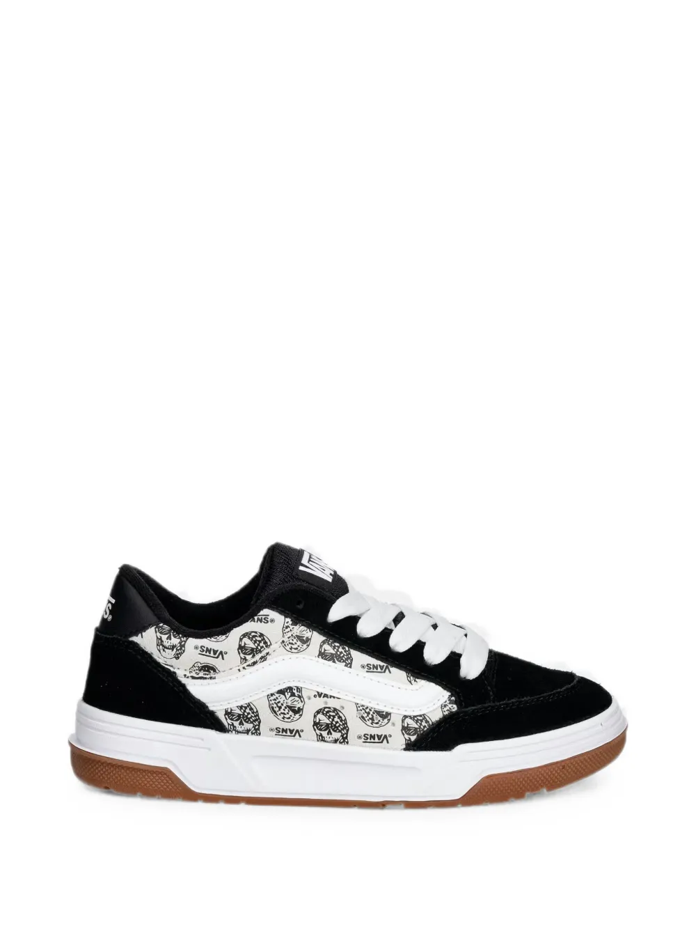 Vans Kids Hylane skull-print panelled sneakers Zwart
