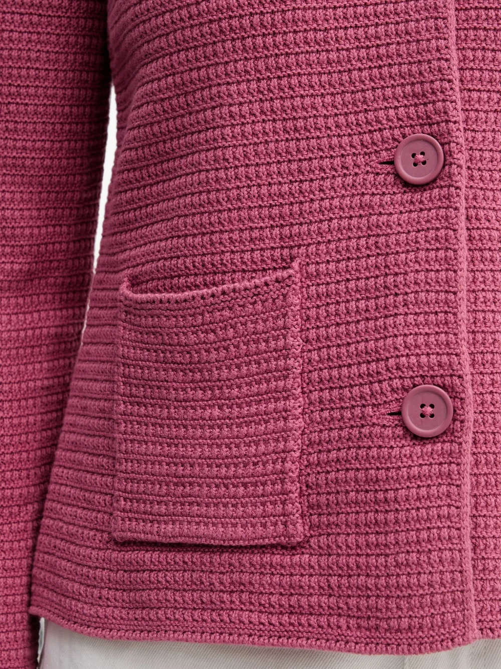 Benetton Button-up vest met textuur Roze