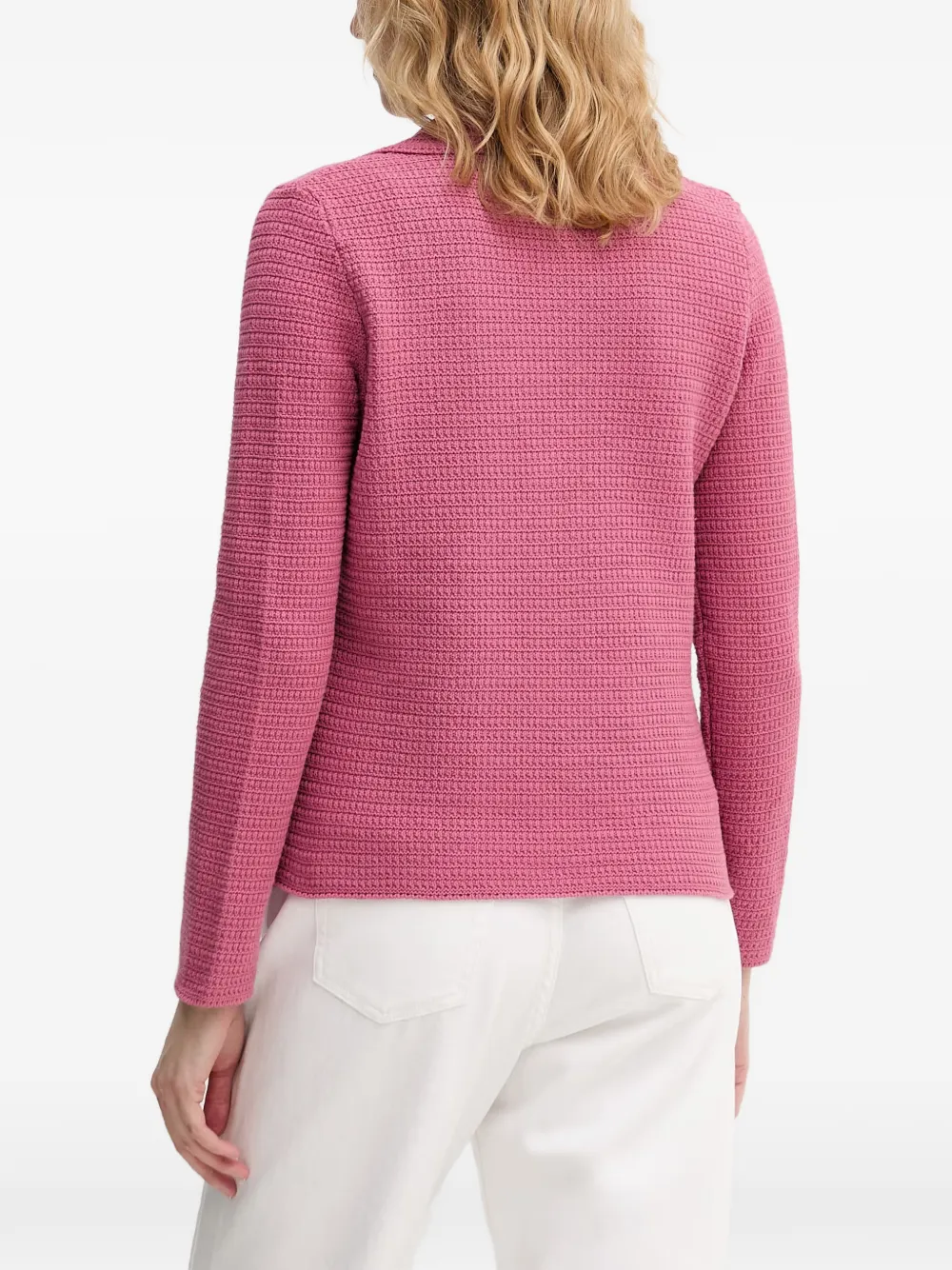 Benetton Button-up vest met textuur Roze