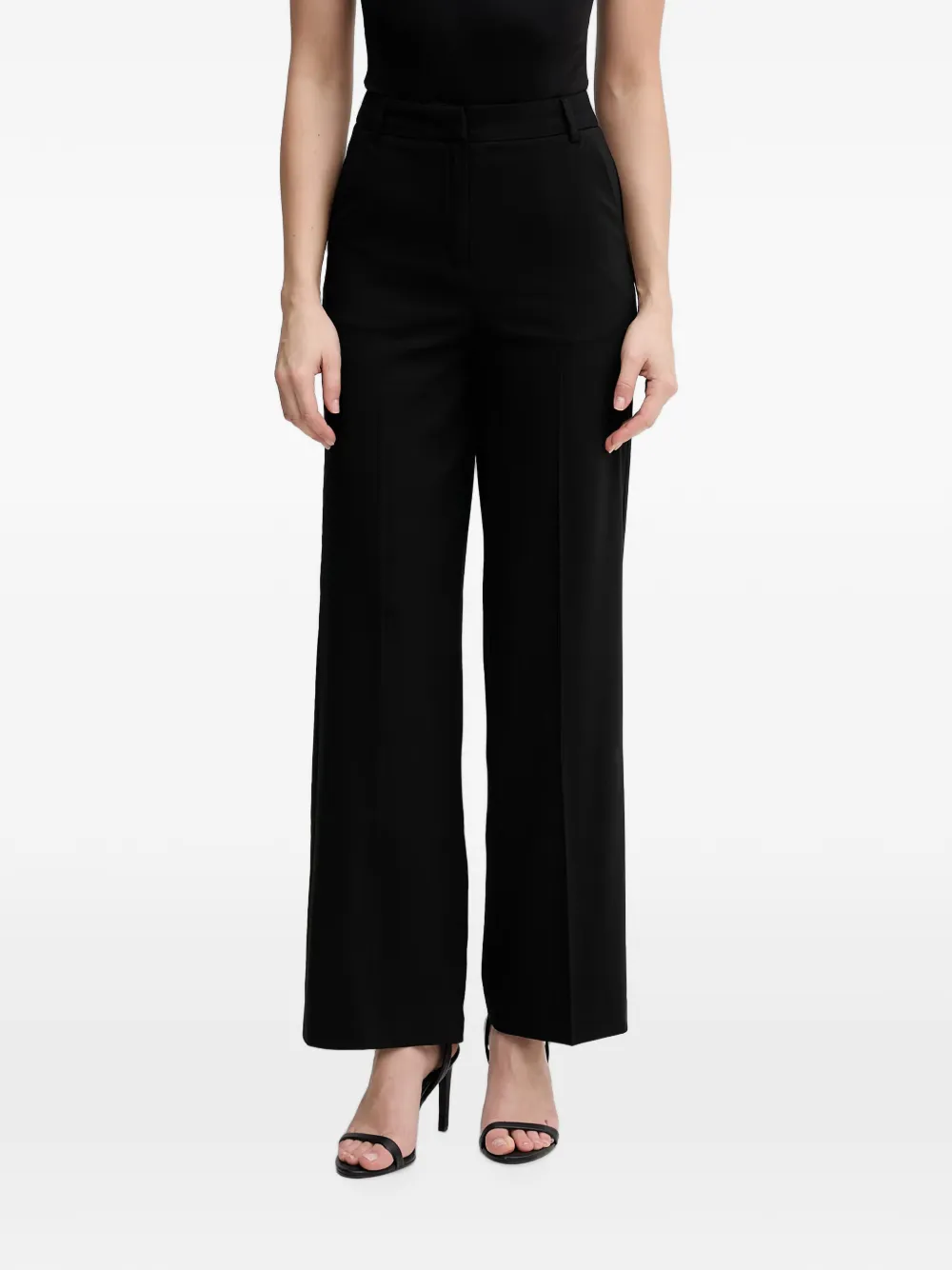 Benetton pressed-crease wide-leg trousers