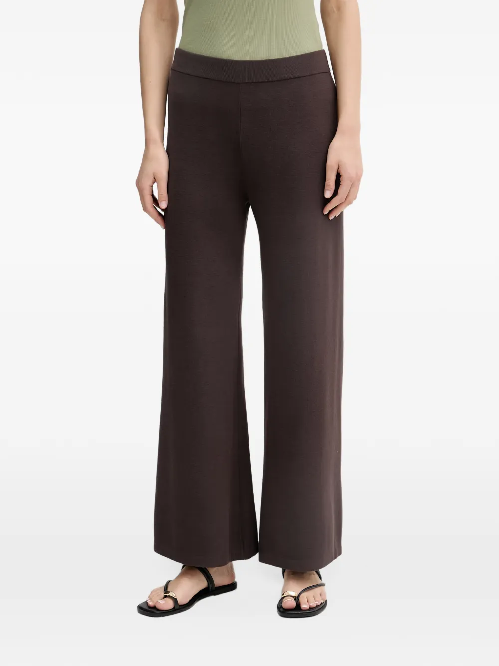Benetton pantalon ample à taille-haute - Marron Benetton pantalon ample à taille-haute - Marron