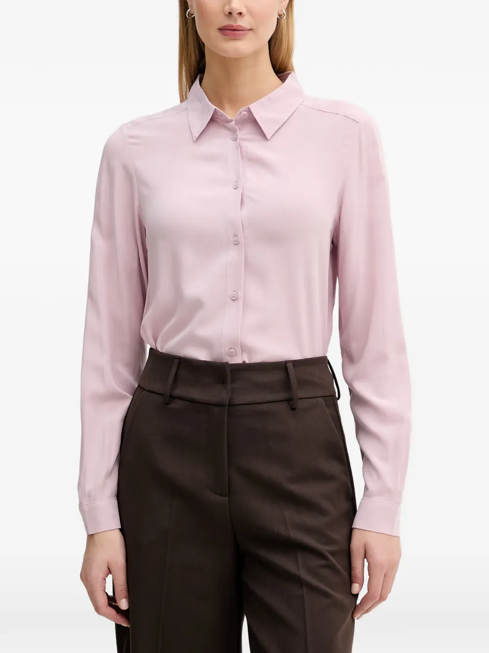 Benetton long-sleeve button-down shirt - Rosa