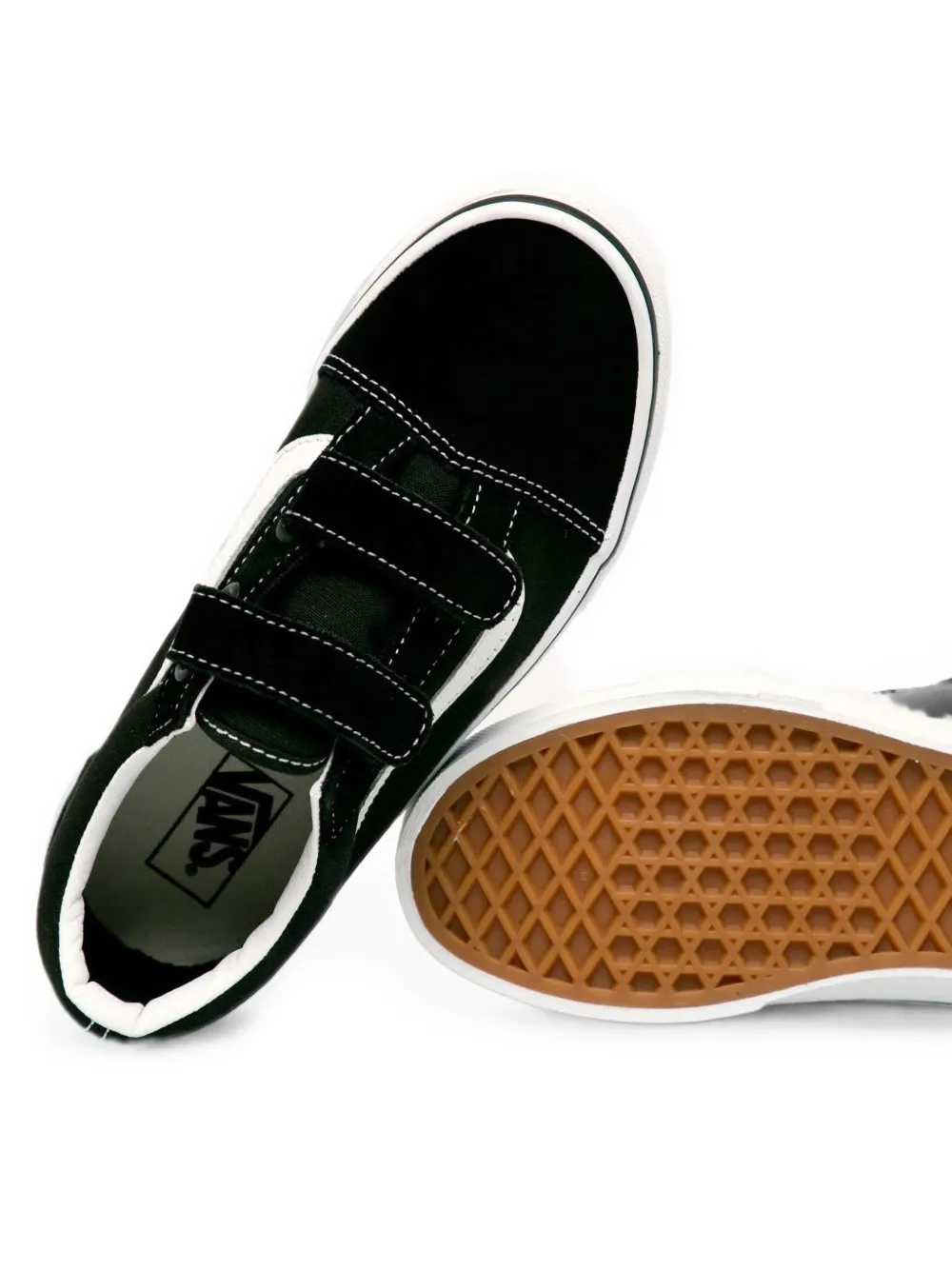Vans Kids Old Skool touch-strap sneakers Zwart