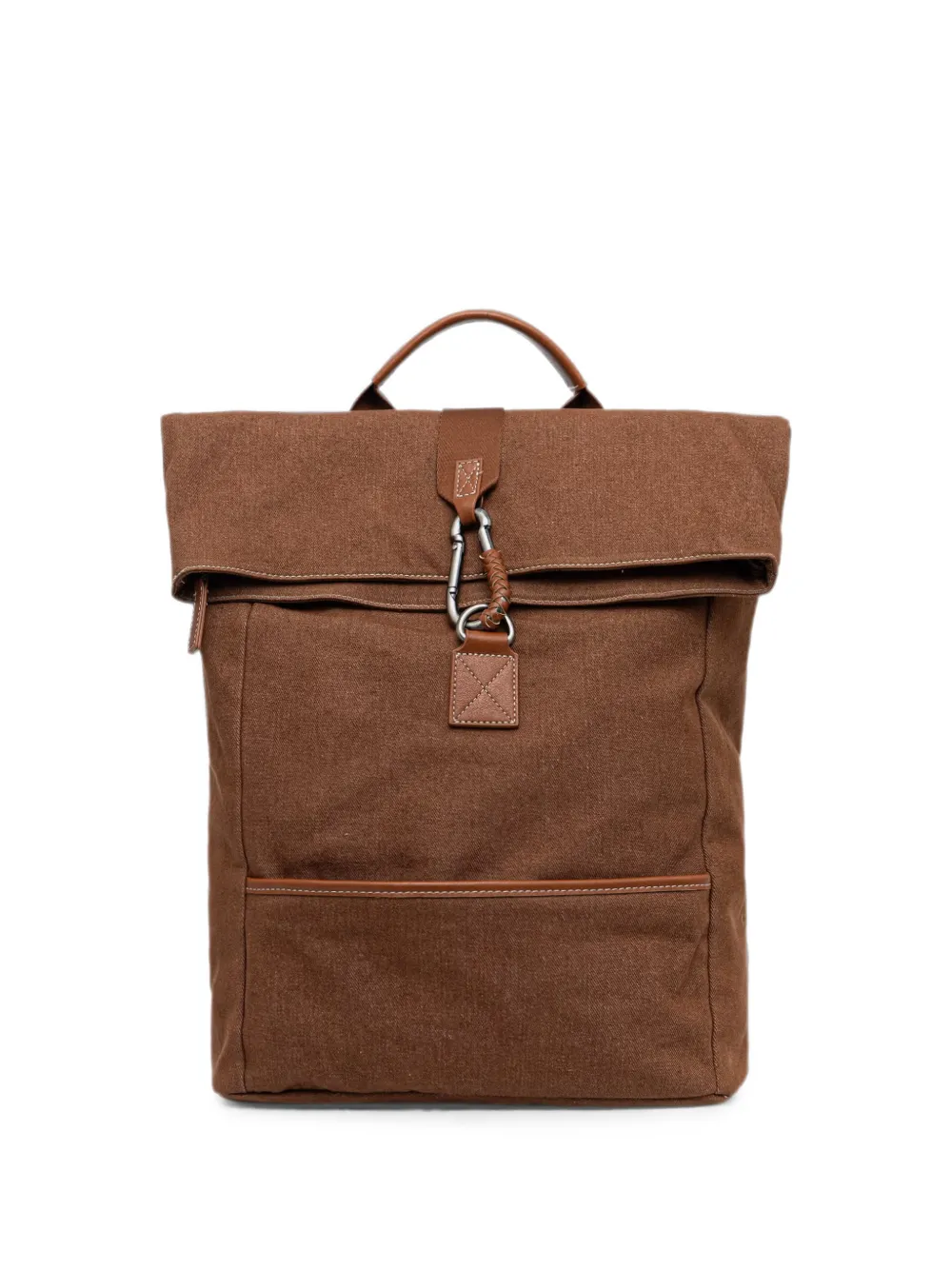 Benetton carabiner-fastening backpack - Marrone