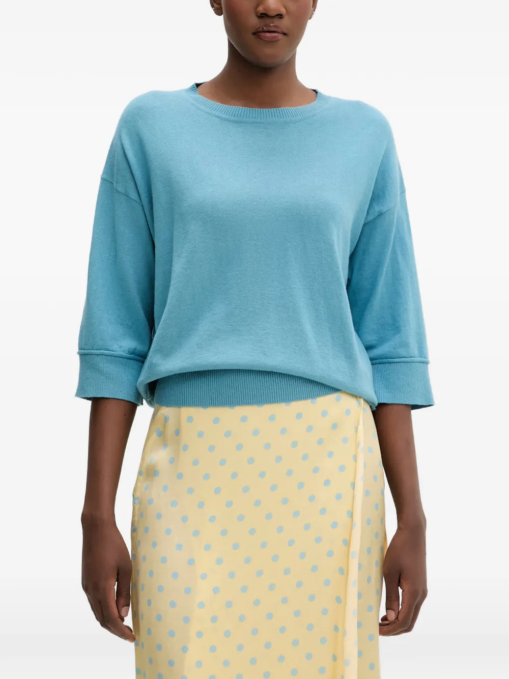Benetton crew-neck sweater - Bleu