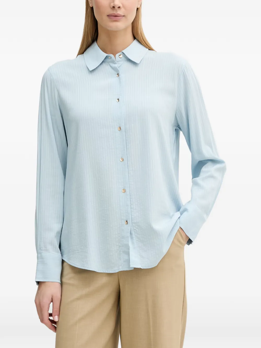Benetton vertical-stripe shirt - Blu