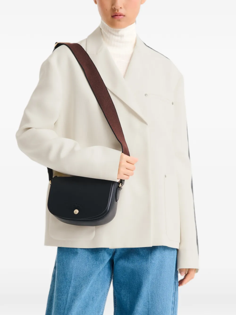 Longchamp Épure kleine crossbodytas Zwart