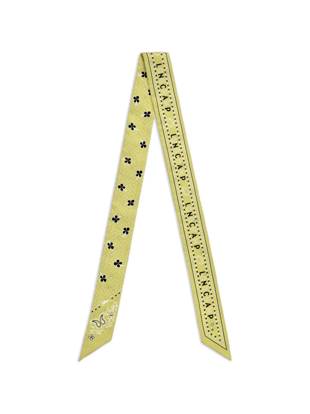 Longchamp logo-detail neckerchief - Giallo