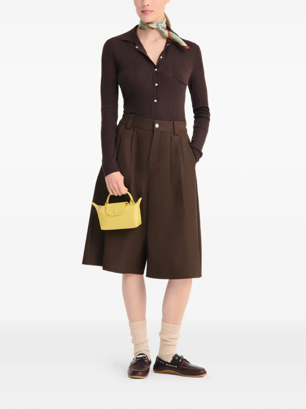 Longchamp Le Pliage One buidel Geel