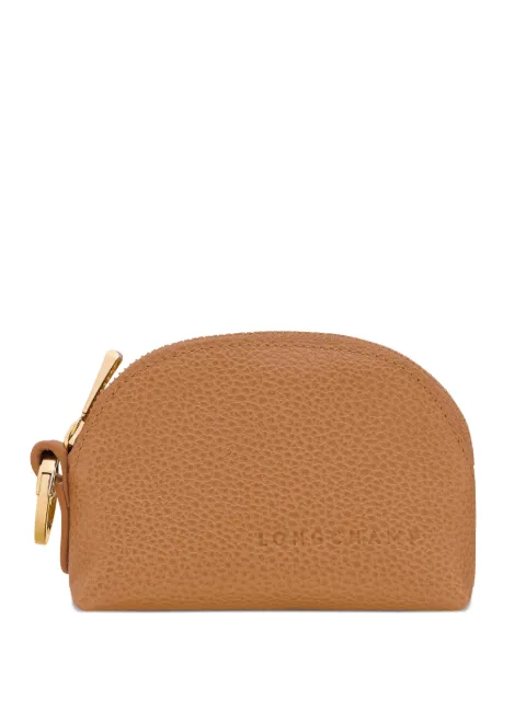 Longchamp Le Foulonné grained-texture coin purse