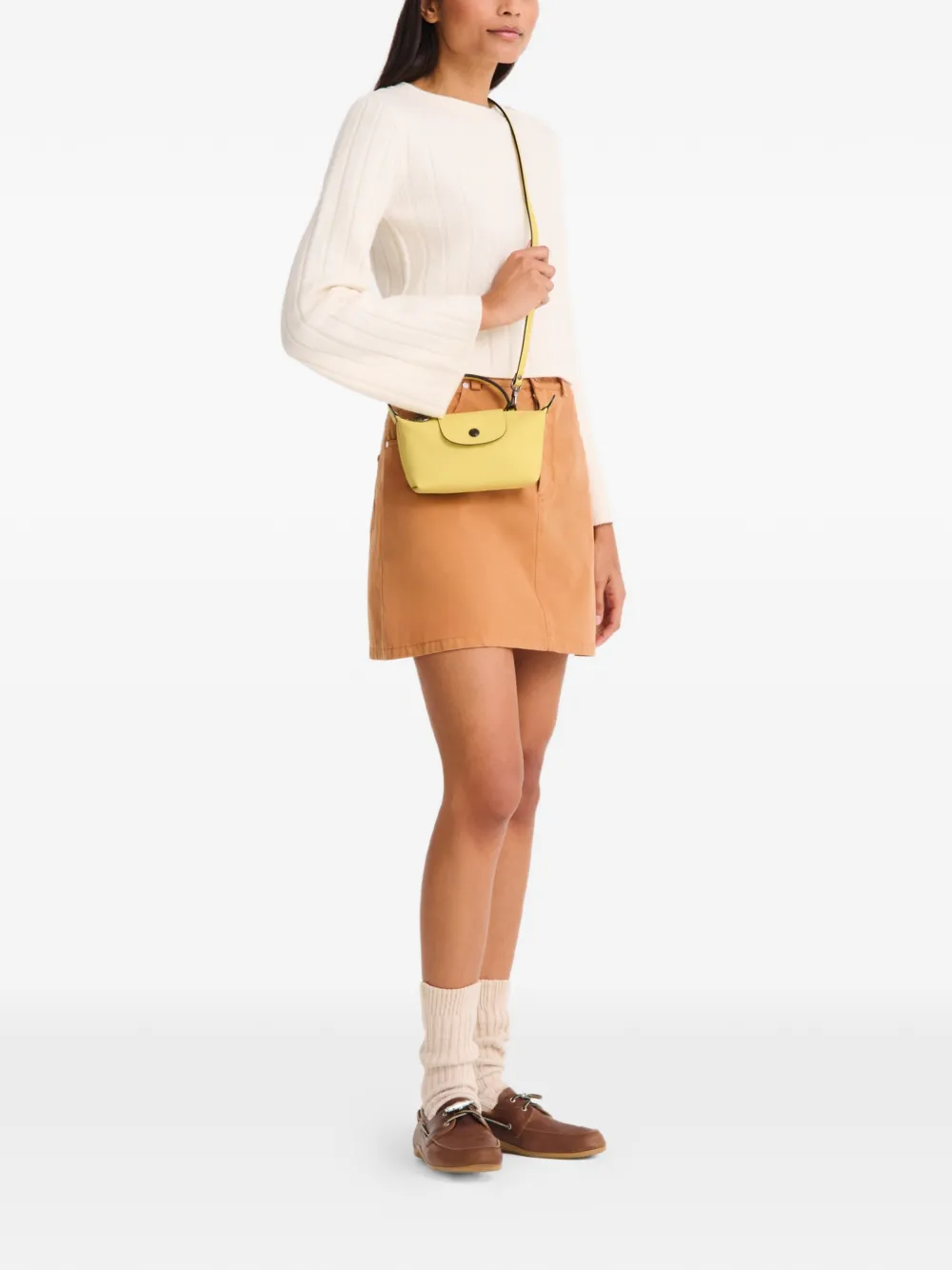 Longchamp Le Pliage Xtra XS buidel Geel