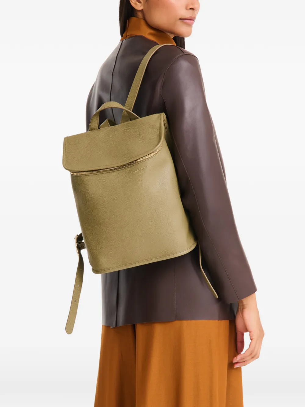 Longchamp Le Foulonné M rugzak Bruin
