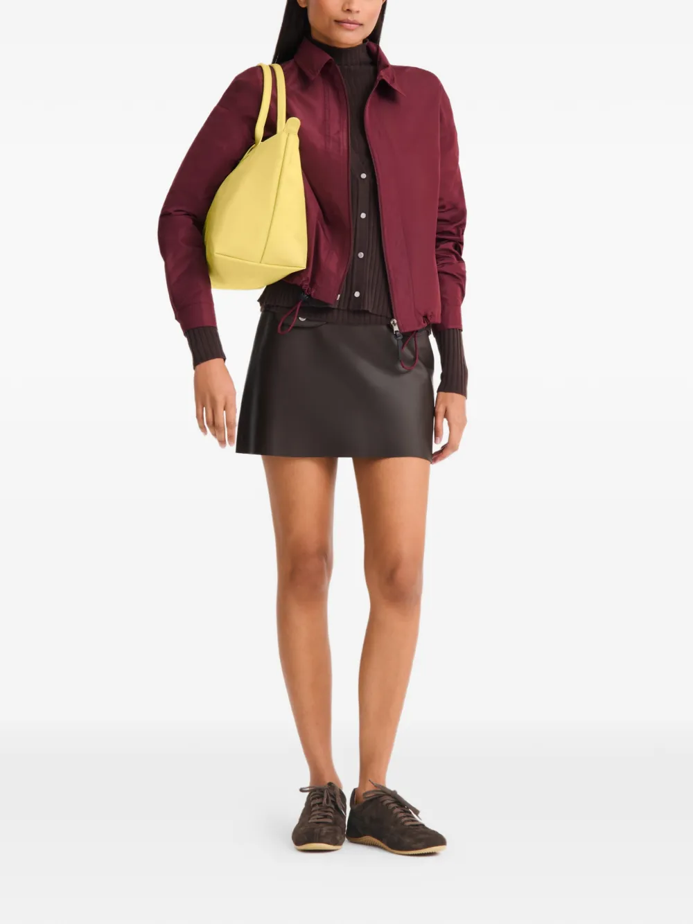 Longchamp Le Pliage One L handtas Geel