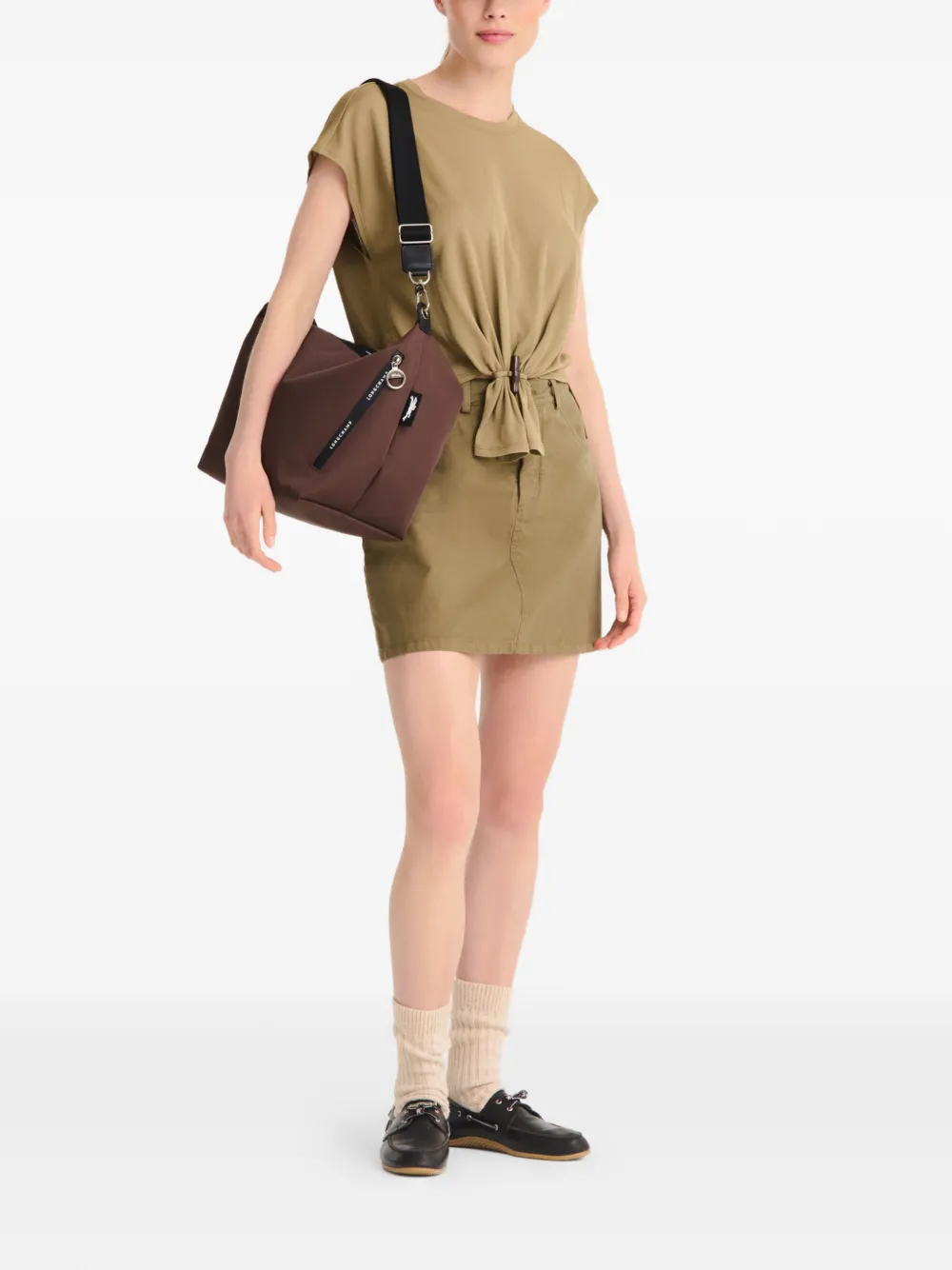 Longchamp Le Pliage Energy crossbodytas Bruin