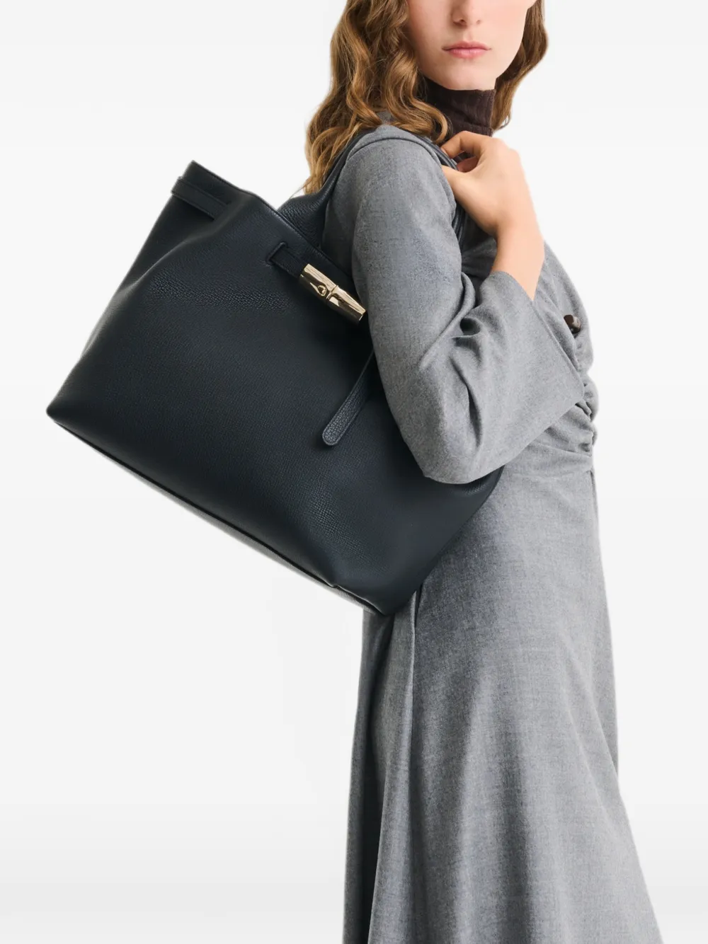 Longchamp Le Smart L shopper Zwart
