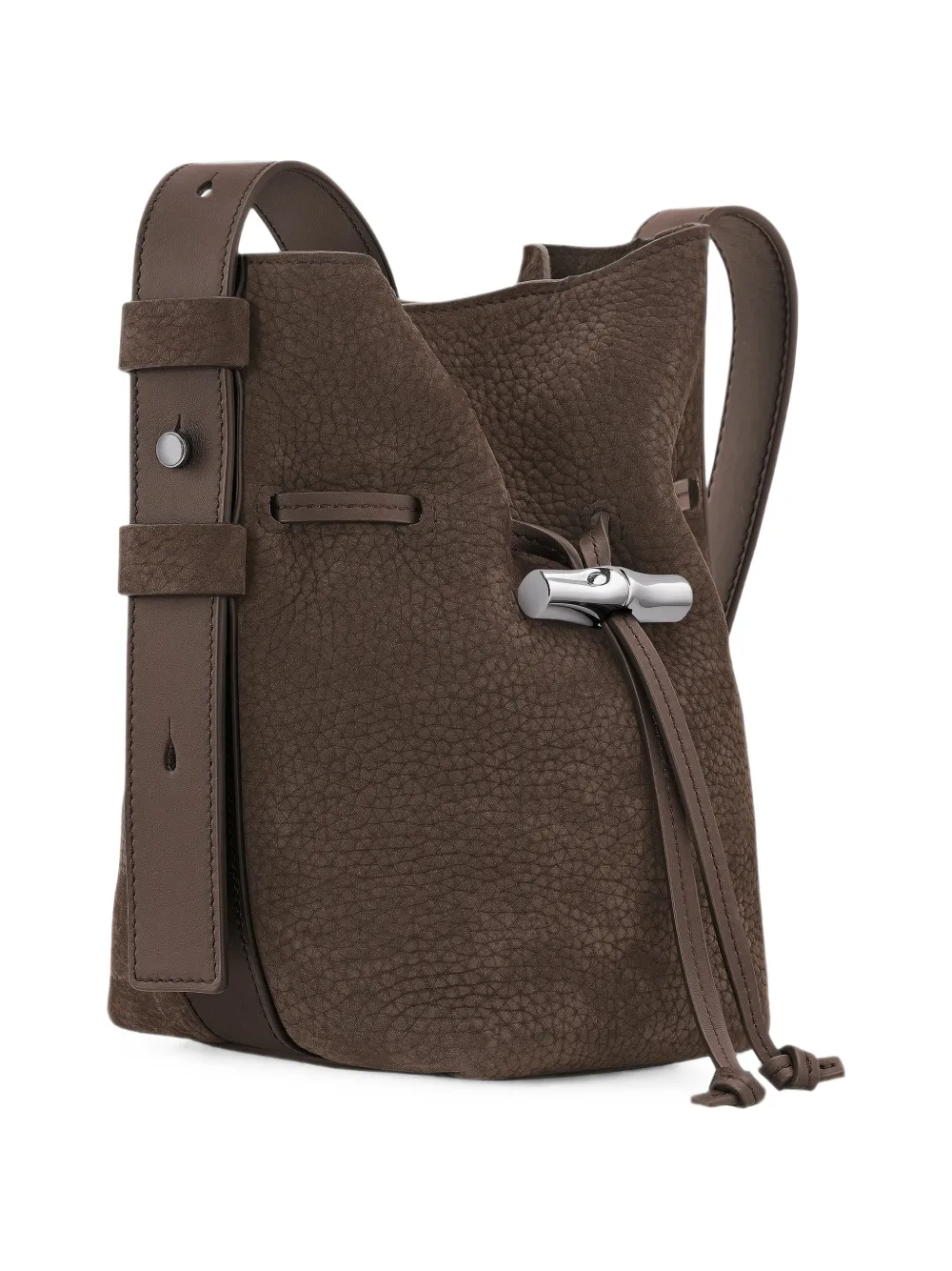 Longchamp Le Roseau S bucket-tas Bruin