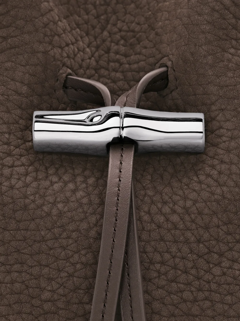 Longchamp Le Roseau S bucket-tas Bruin