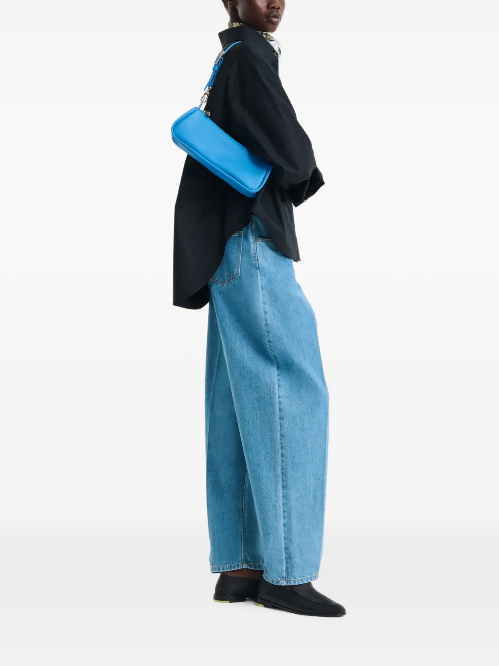 Longchamp Looong M schoudertas Blauw