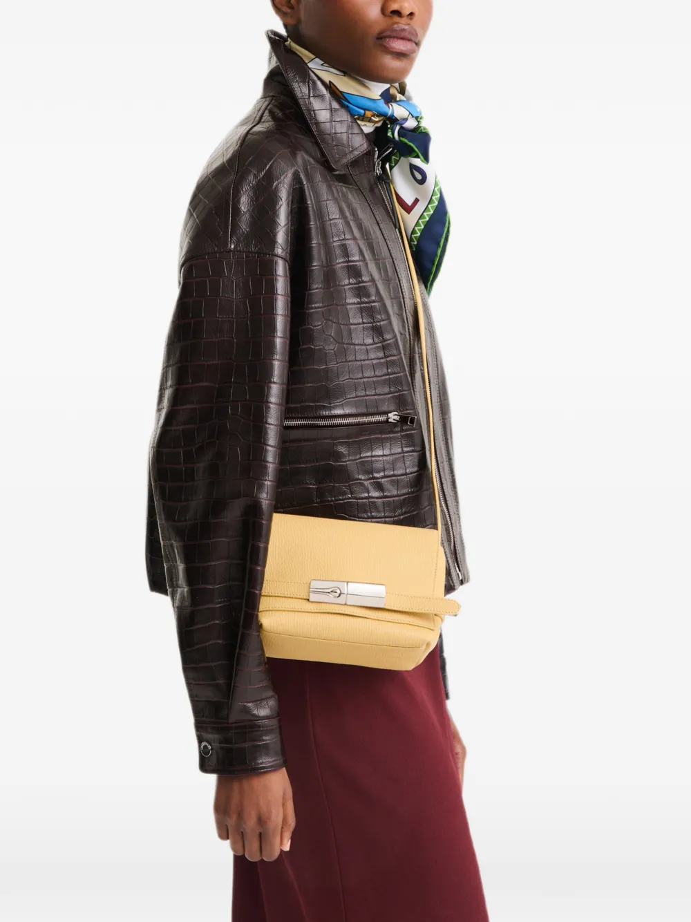 Longchamp Le Smart S crossbodytas Geel