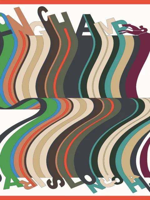 Longchamp L'Arc-en-ciel silk scarf 70