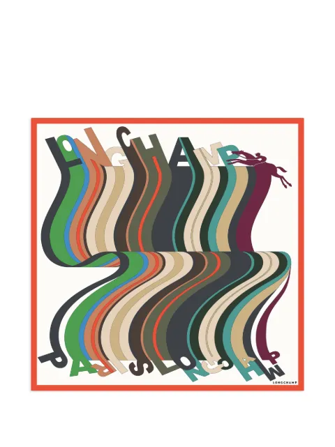 Longchamp L'Arc-en-ciel silk scarf 70
