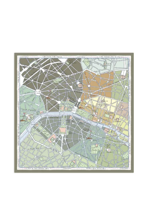 Longchamp A la decouverte de paris silk scarf 90