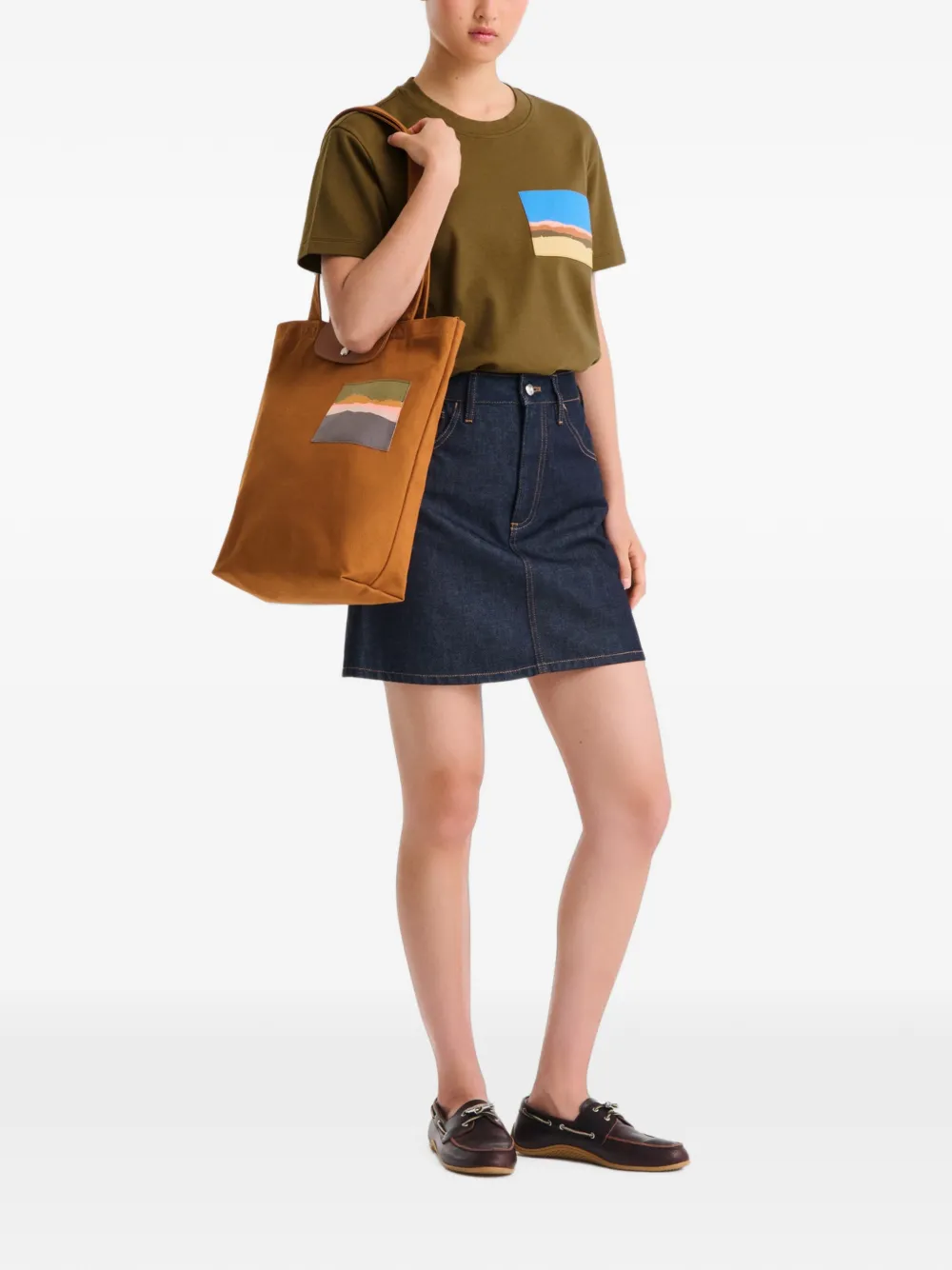 Longchamp x Caroline Hélain M shopper Bruin