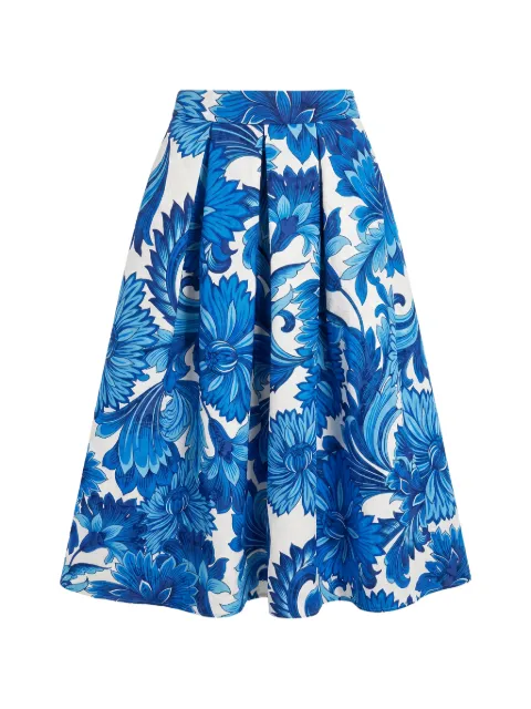 Lunatica Milano T Florence floral-jacquard midi skirt