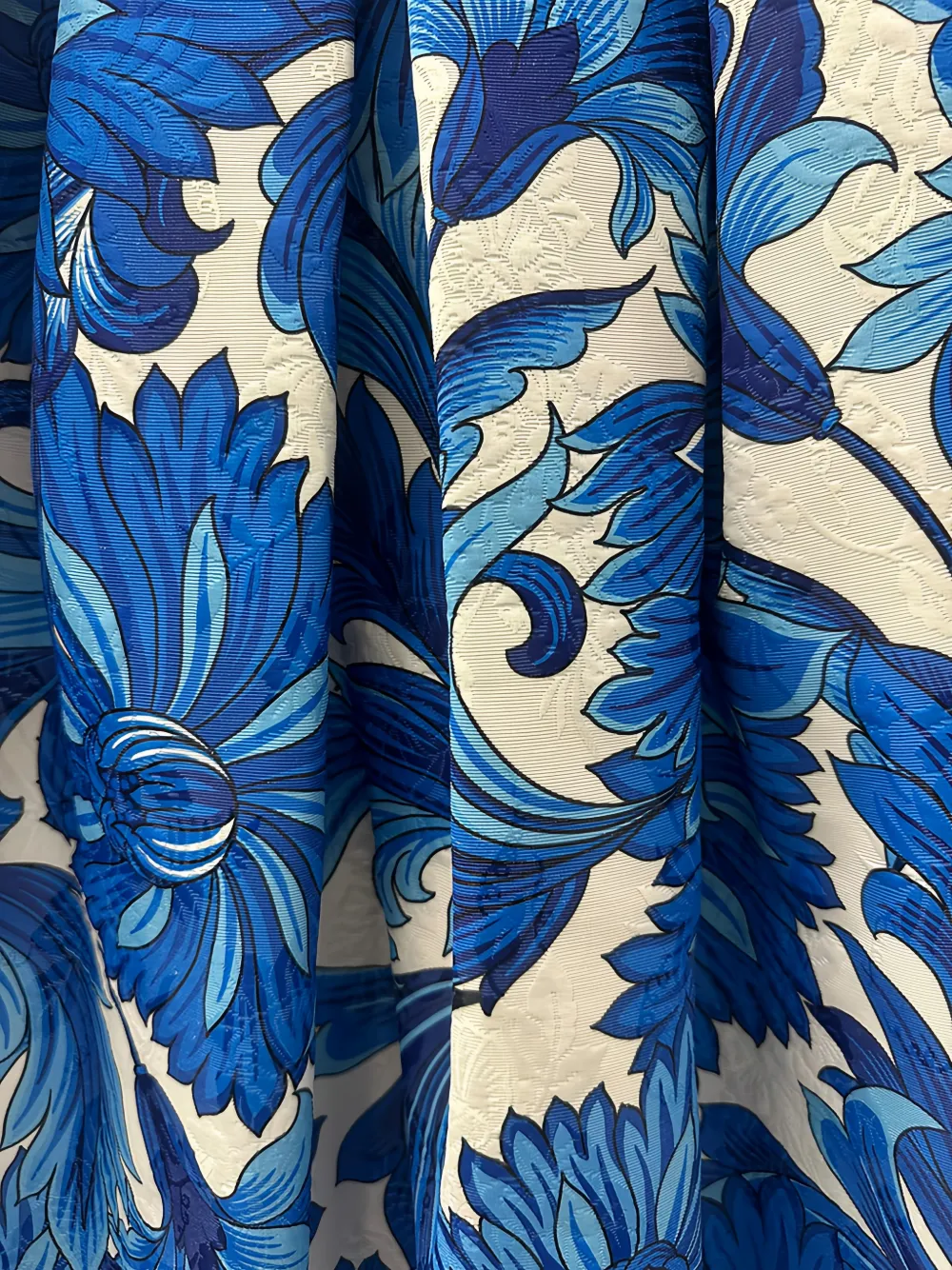  Lunatica Milano Jupe Mi-longue T Florence à Fleurs En Jacquard - Bleu 