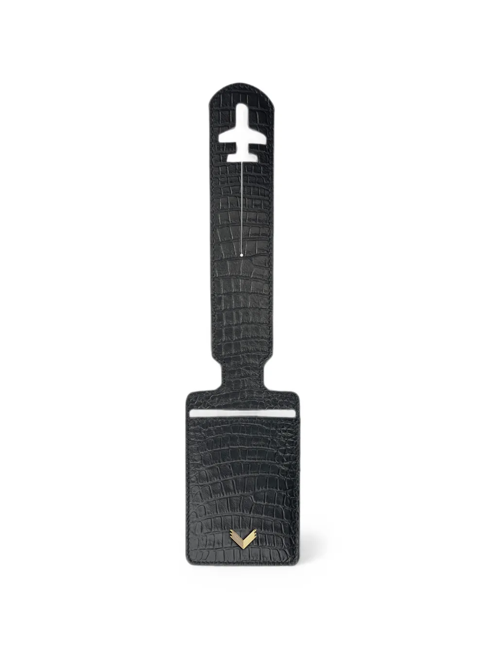 VELANTE leather luggage tag - Schwarz