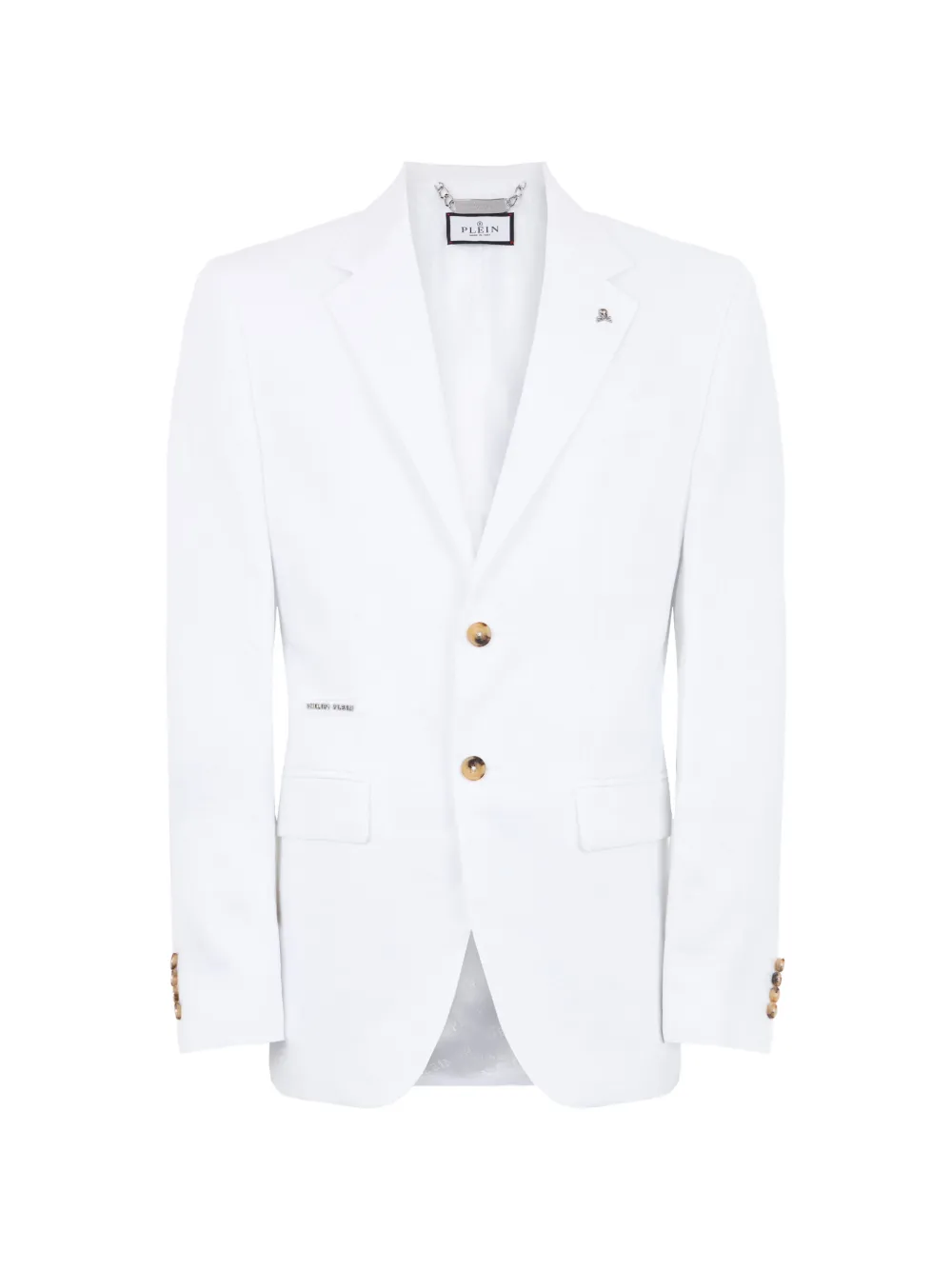 Philipp Plein Gigolo Fit linen blazer - Bianco