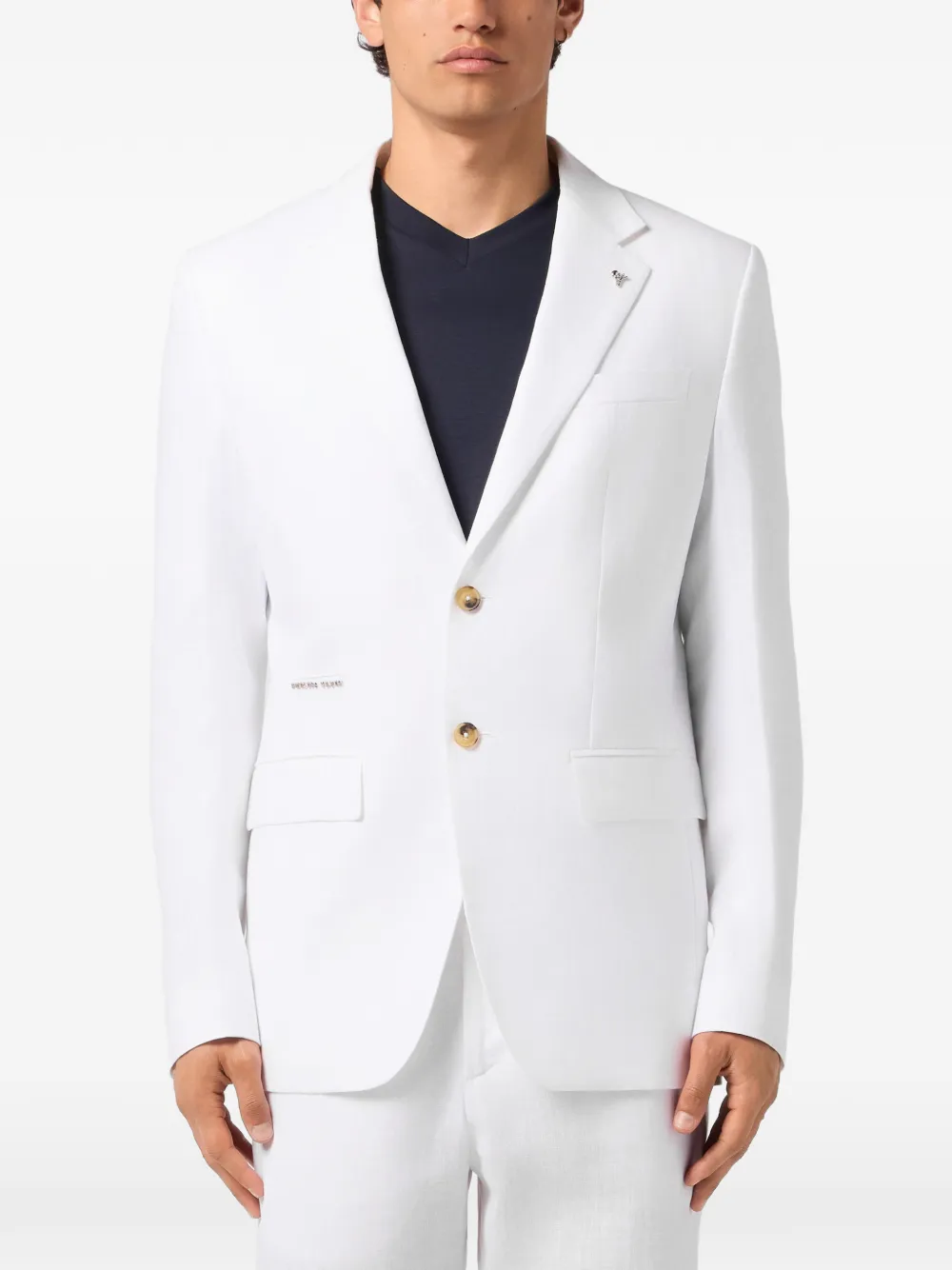 Philipp Plein Gigolo Fit linnen blazer Wit