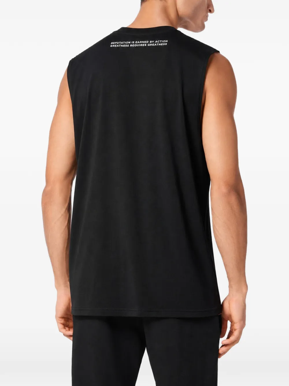Plein Sport Tanktop met logoprint Zwart