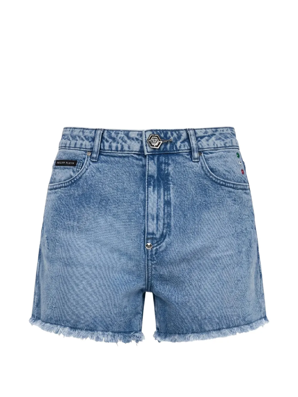 Philipp Plein Hot Pants Basic Shorts In Blue