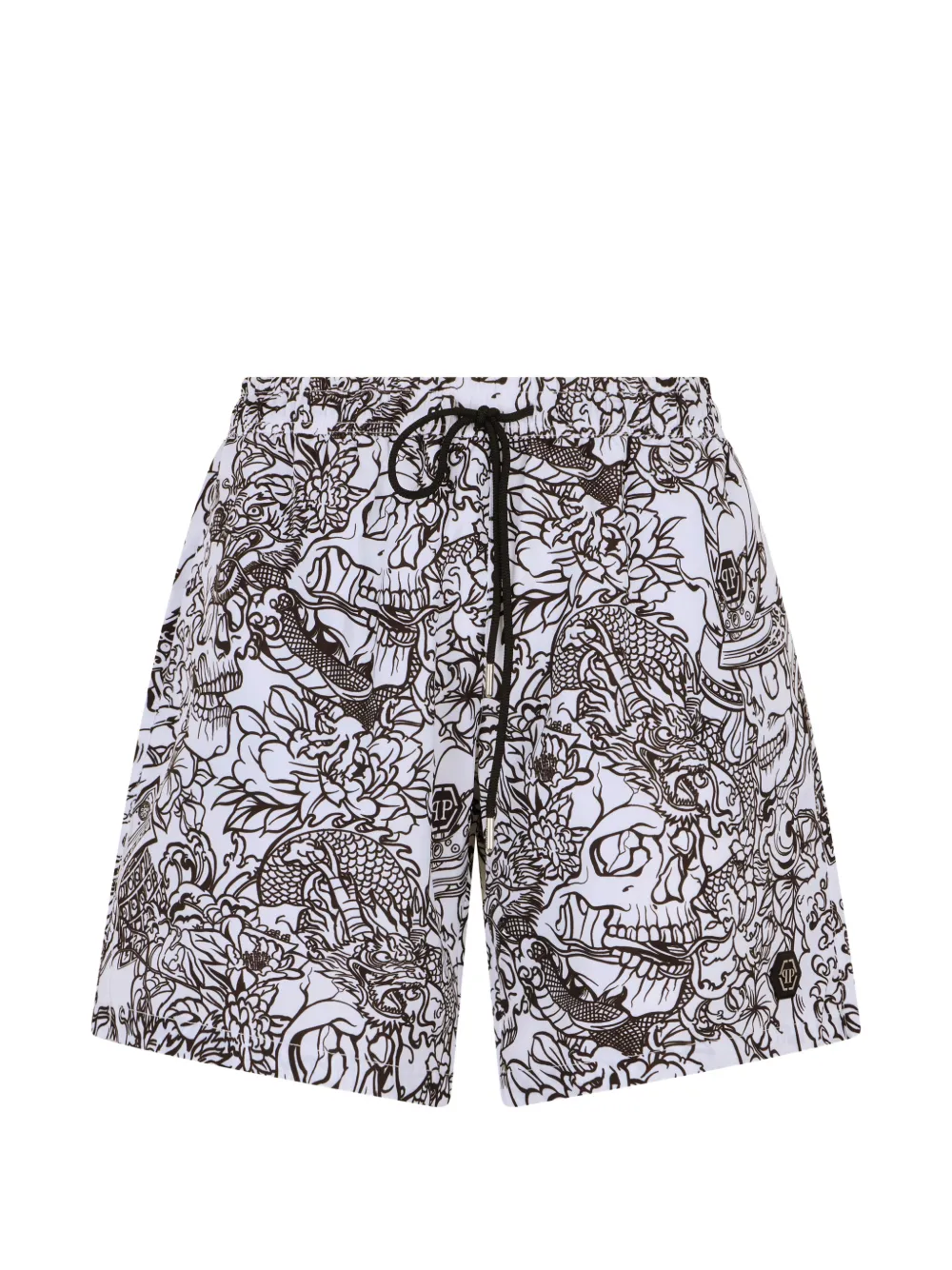 Philipp Plein swimming shorts Skull all-over - Bianco