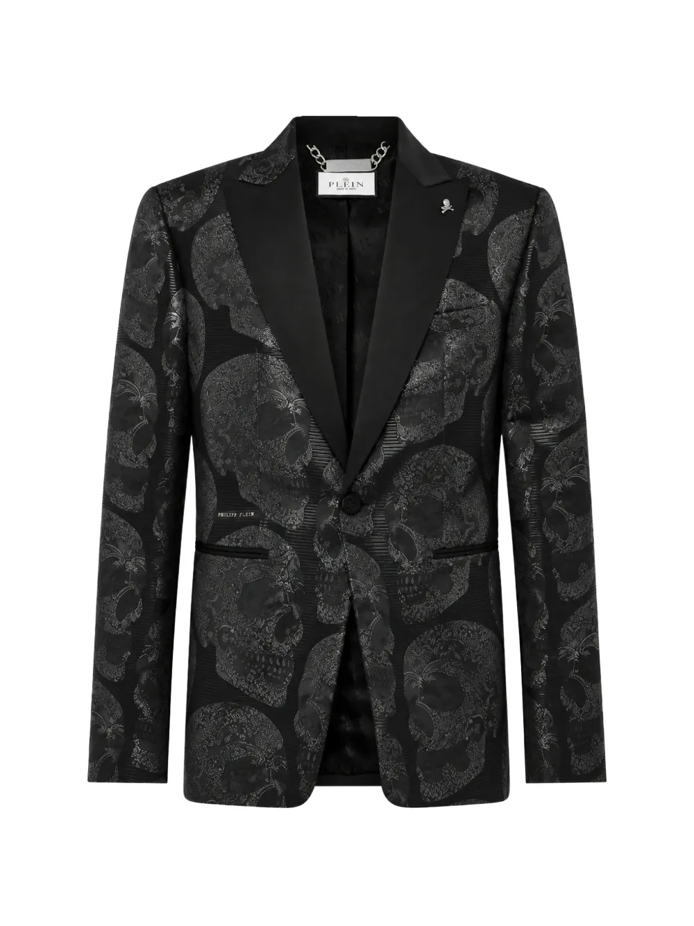 Philipp Plein jacquard blazer regular fit Skulls - Black