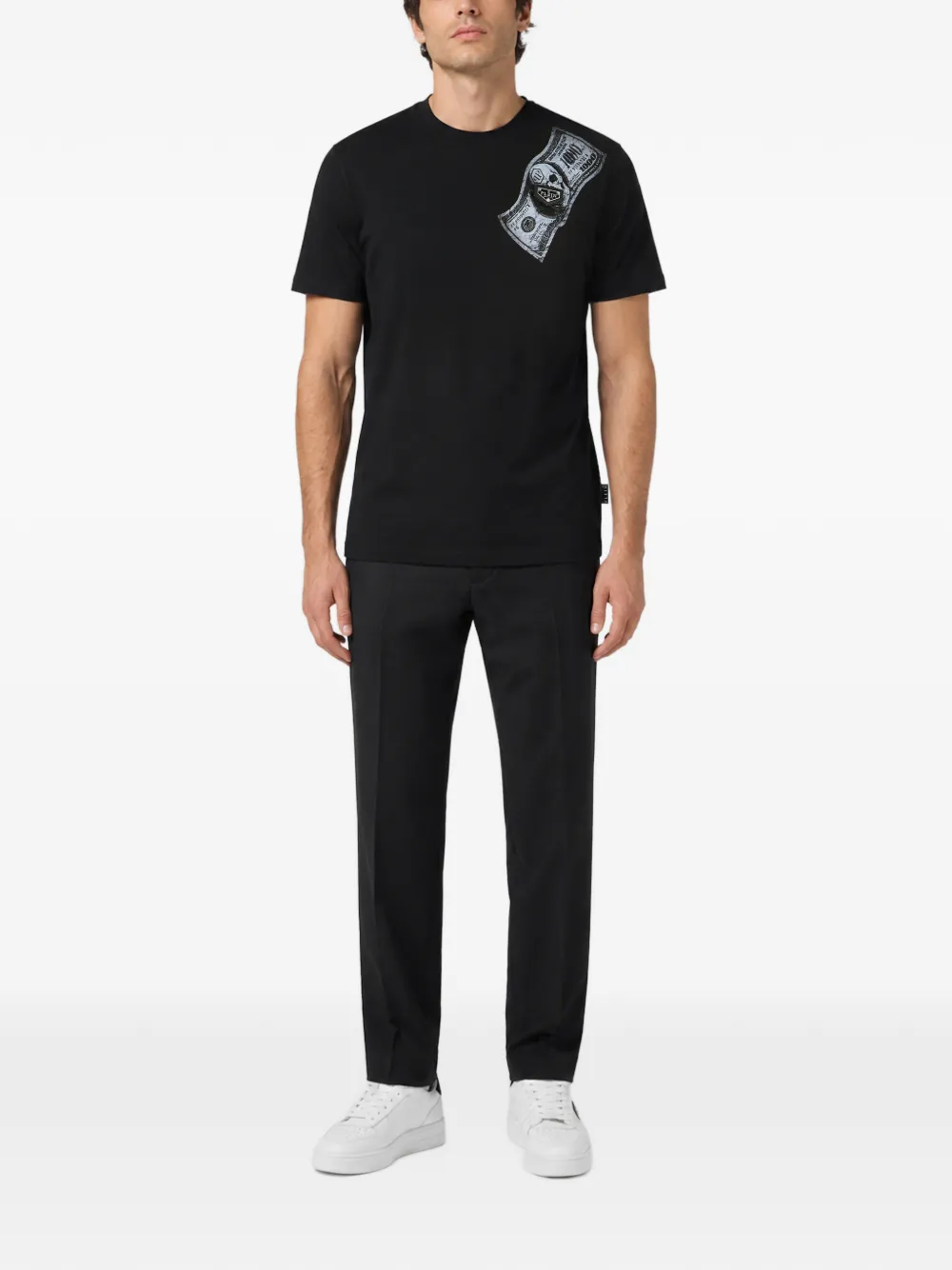 Philipp Plein Skull Dollar T-shirt Zwart