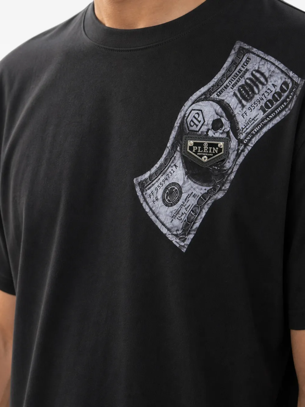 Philipp Plein Skull Dollar T-shirt Zwart